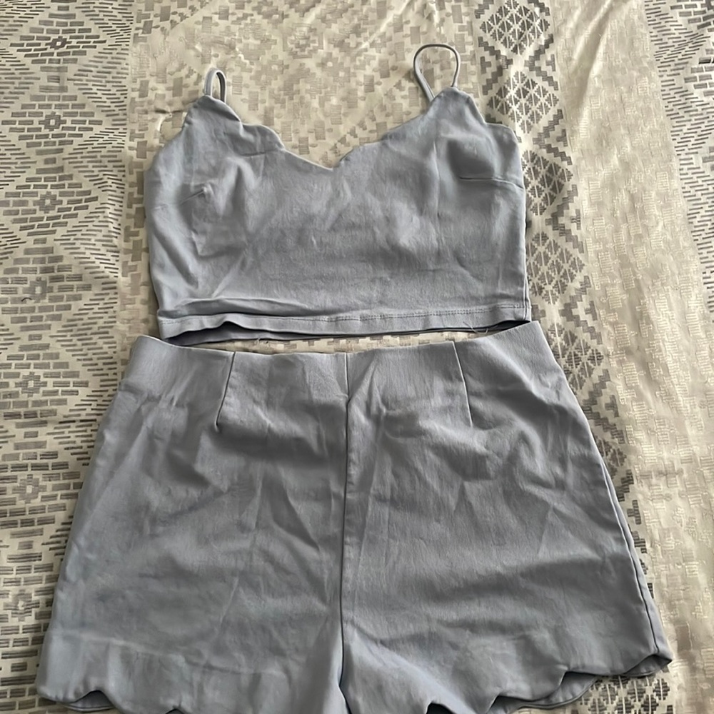 Baby blue two piece set